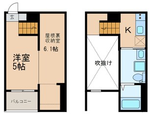 Ｃｉｅｌ　Ｂｌｅｕ九重の物件間取画像